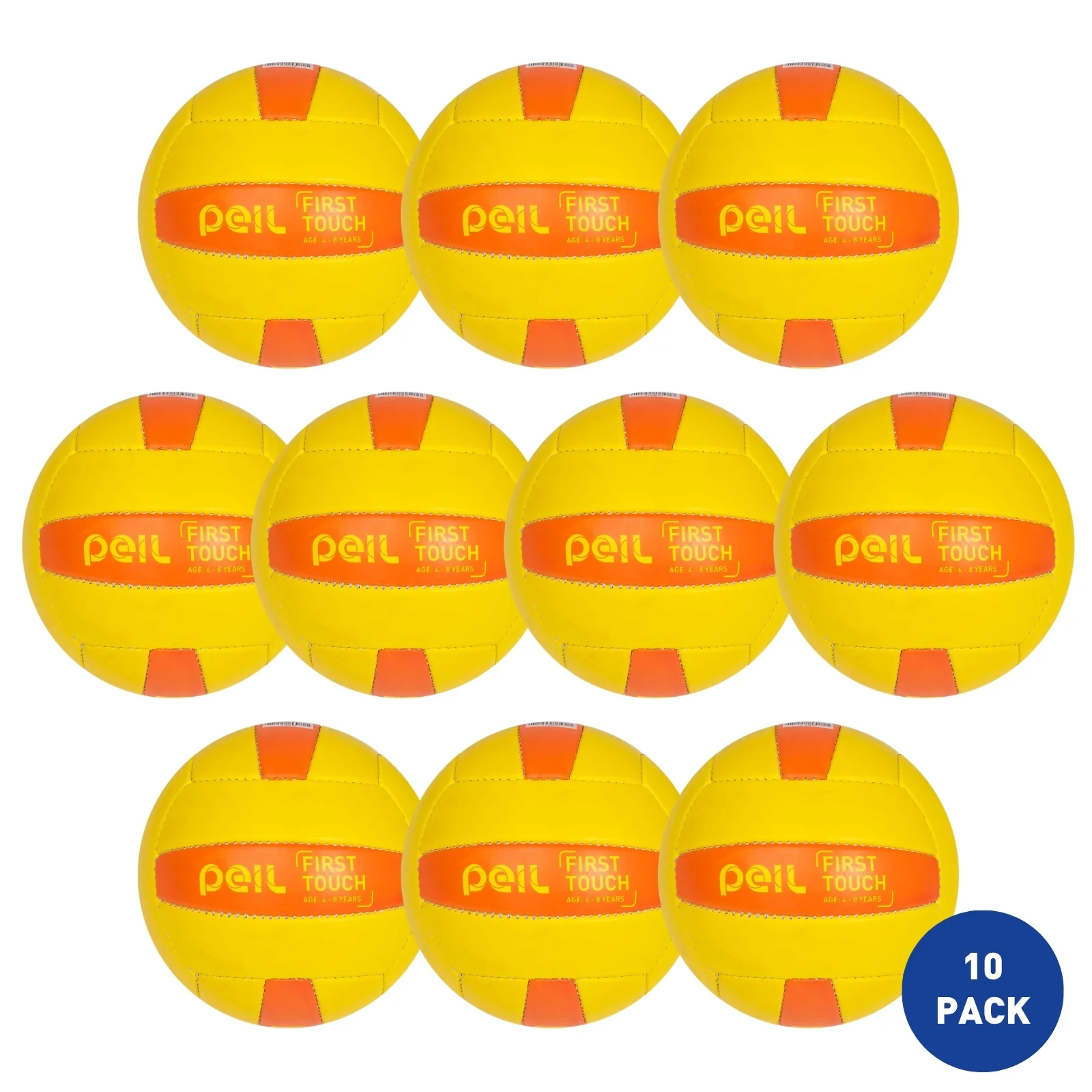 Peil First Touch Ball 4-8 Yellow - 10 Pack