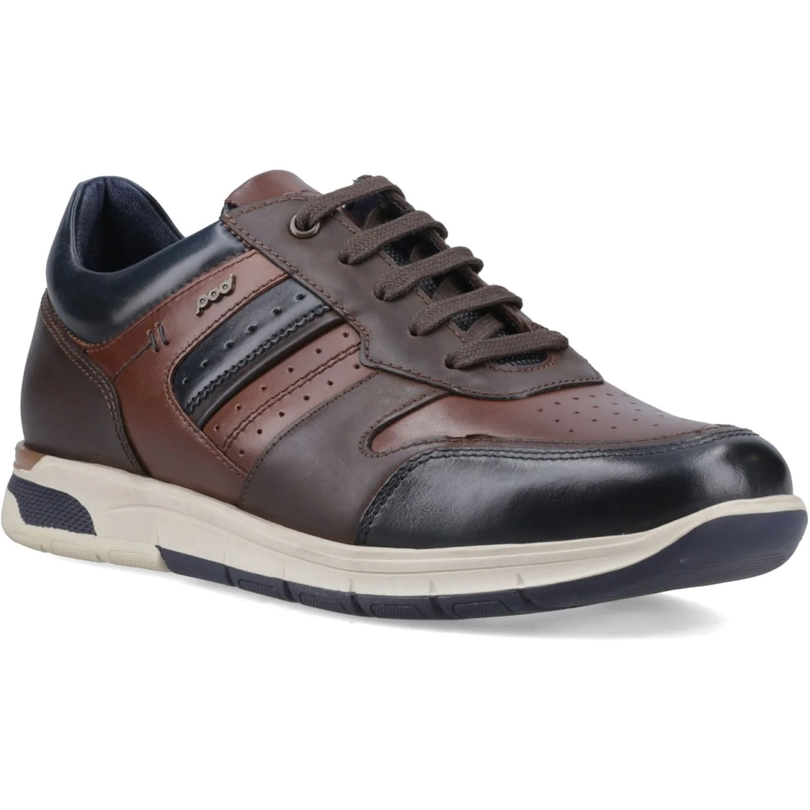 Pod Mens Arrow Casual Shoe Navy/Tan - Image 5