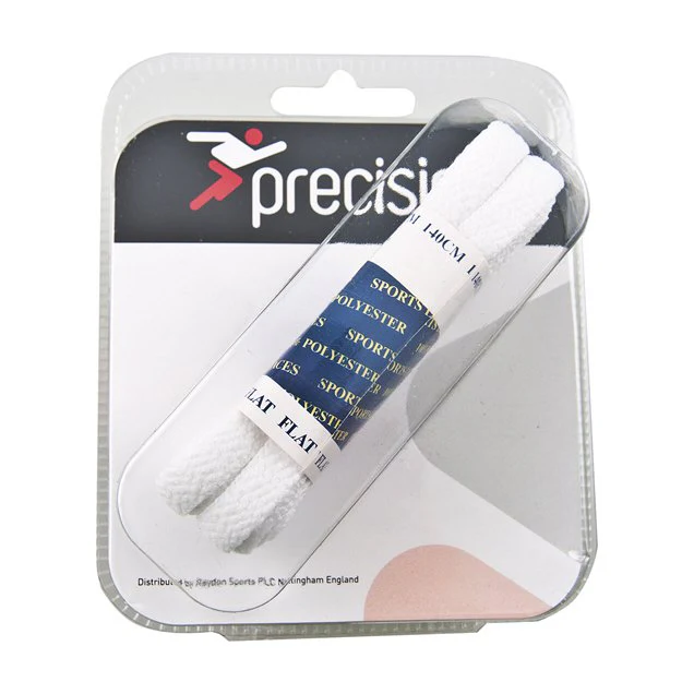 Precision 100cm Flat Laces White