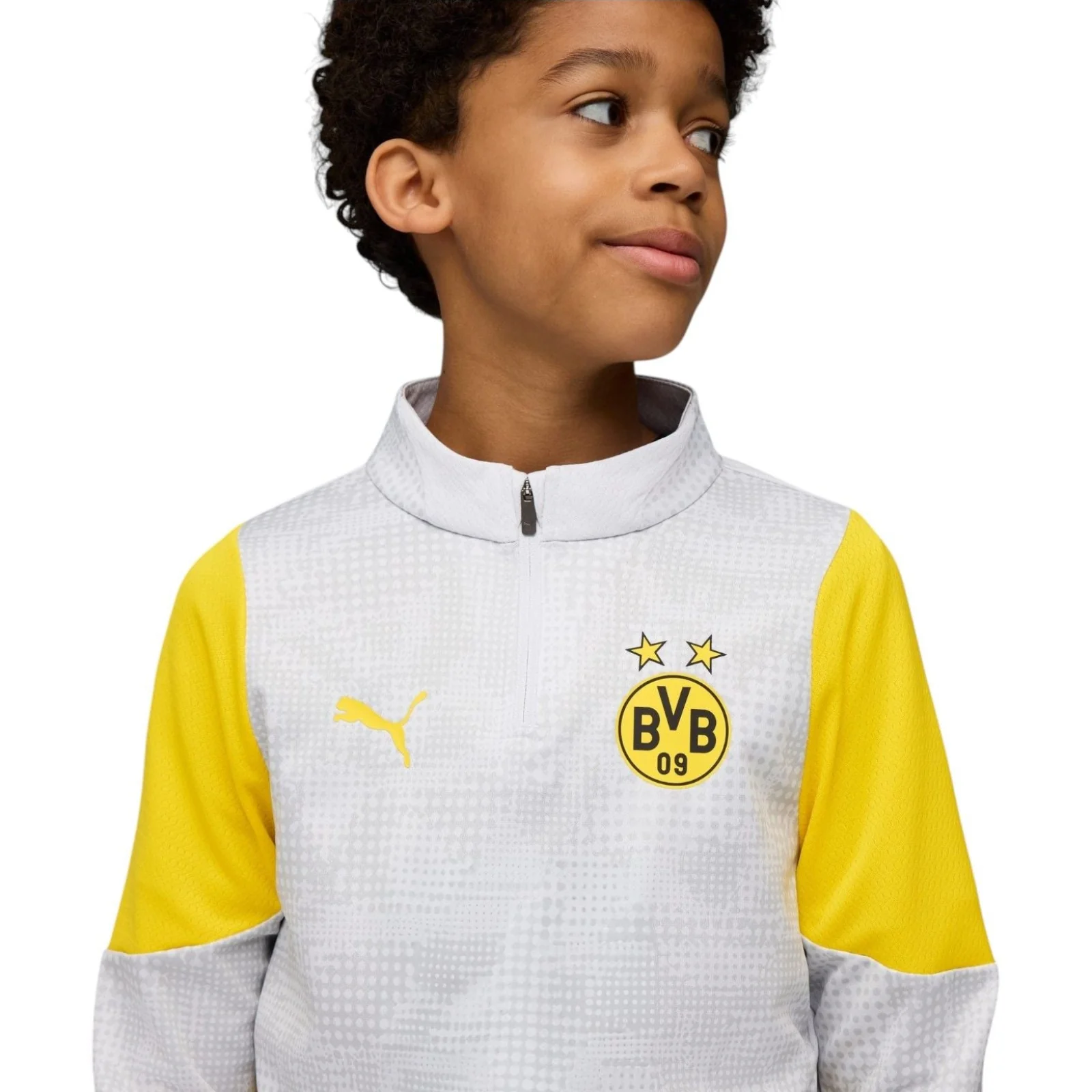 Puma BVB Football 2025/26 Kids Half-Zip Training Top - Image 3