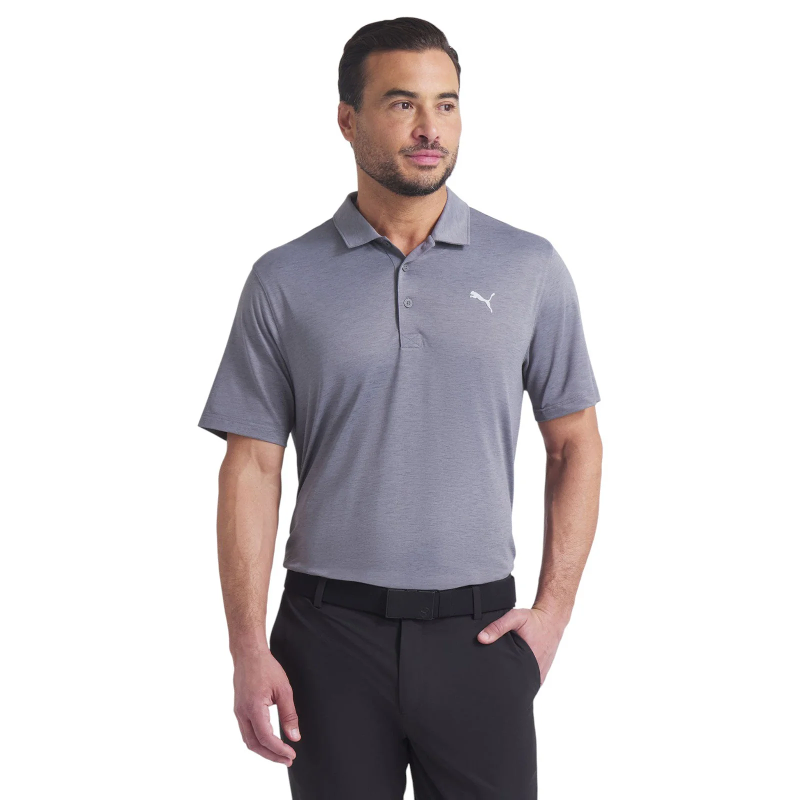 Puma Icon Heather 2.0 Mens Short-Sleeve Golf Polo Shirt