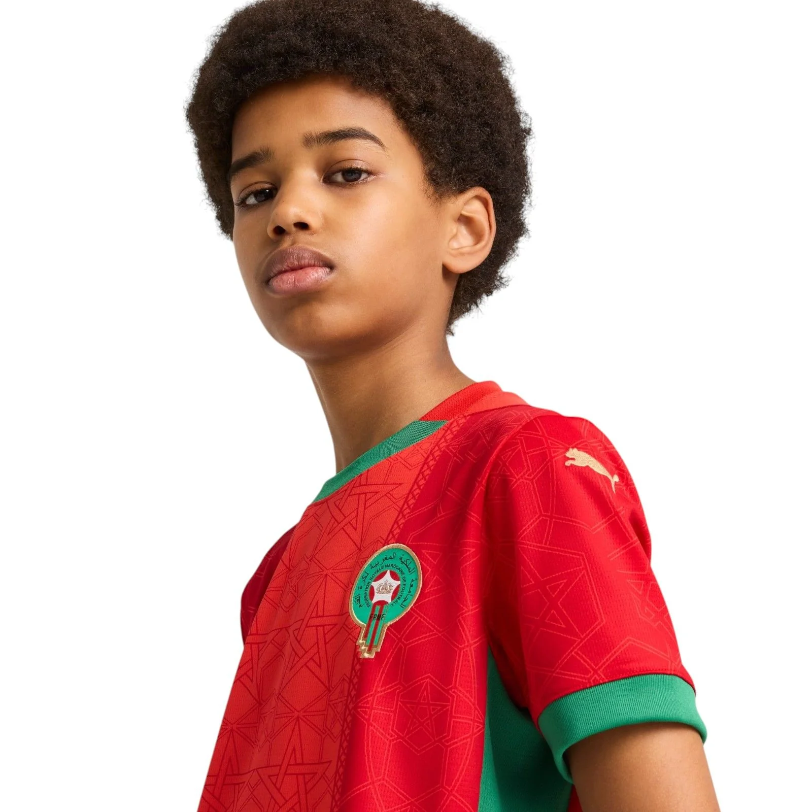 Puma Morocco 2025 Kids Regular-Fit Short Sleeved Home Jersey - Image 5