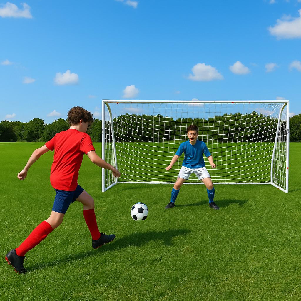 Rival 10ft x 6ft Outdoor PVC Football Goal - Image 2