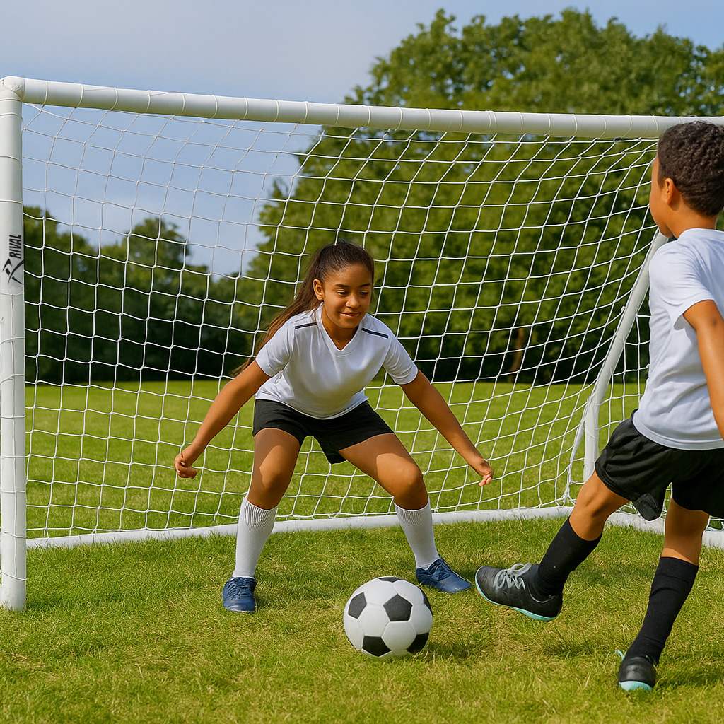 Rival 8ft x 4ft Outdoor PVC Football Goal - Image 2