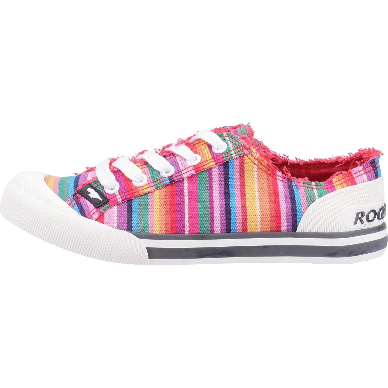 Rocket Dog Womens Jazzin Eden Stripe Beach Shoe Red Multi - Image 2