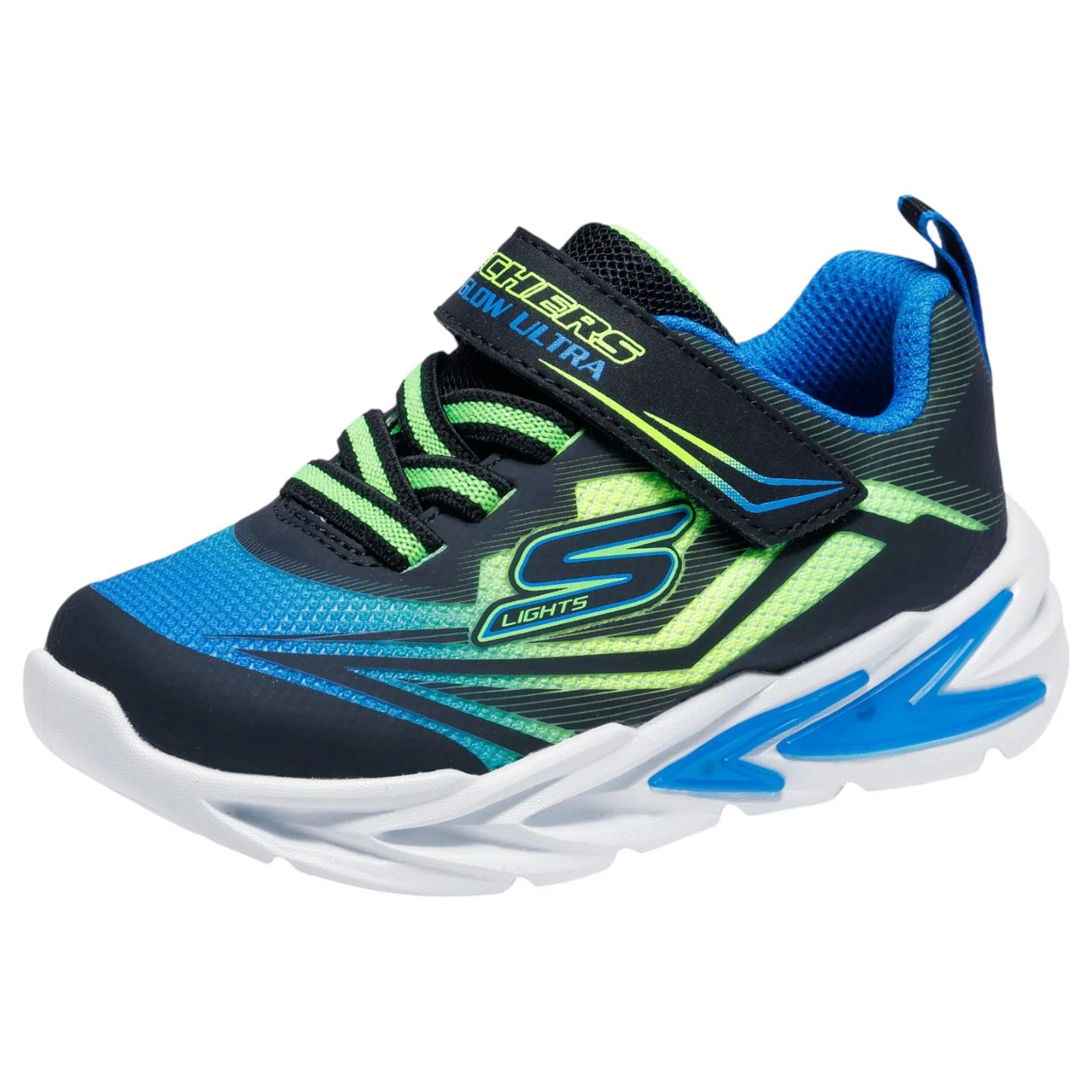 Skechers Flex-Glow Ultra   Boys Lighted Gore & Strap Sneaker W/ Midsole Techpiece - Image 6