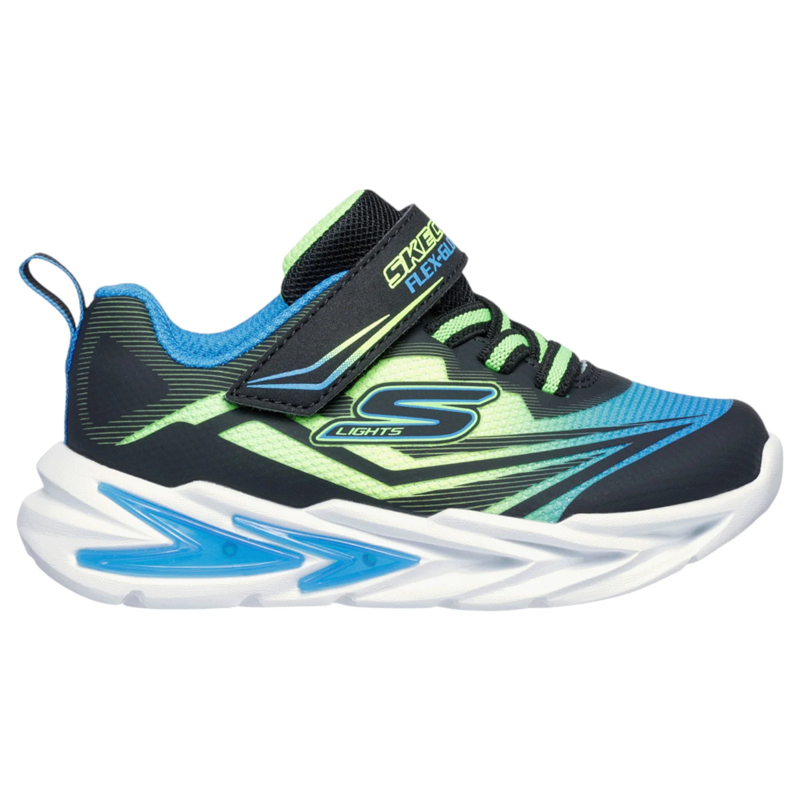 Skechers Flex-Glow Ultra   Boys Lighted Gore & Strap Sneaker W/ Midsole Techpiece - Image 7