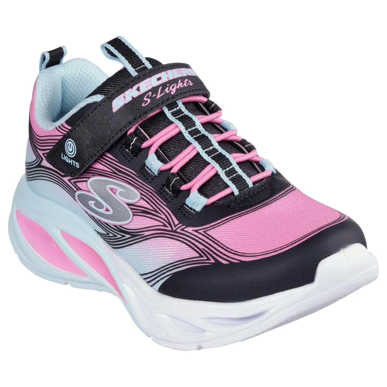 Skechers Cosmic Glow Girls Lighted Bungee &amp; Strap Shoes - Image 5