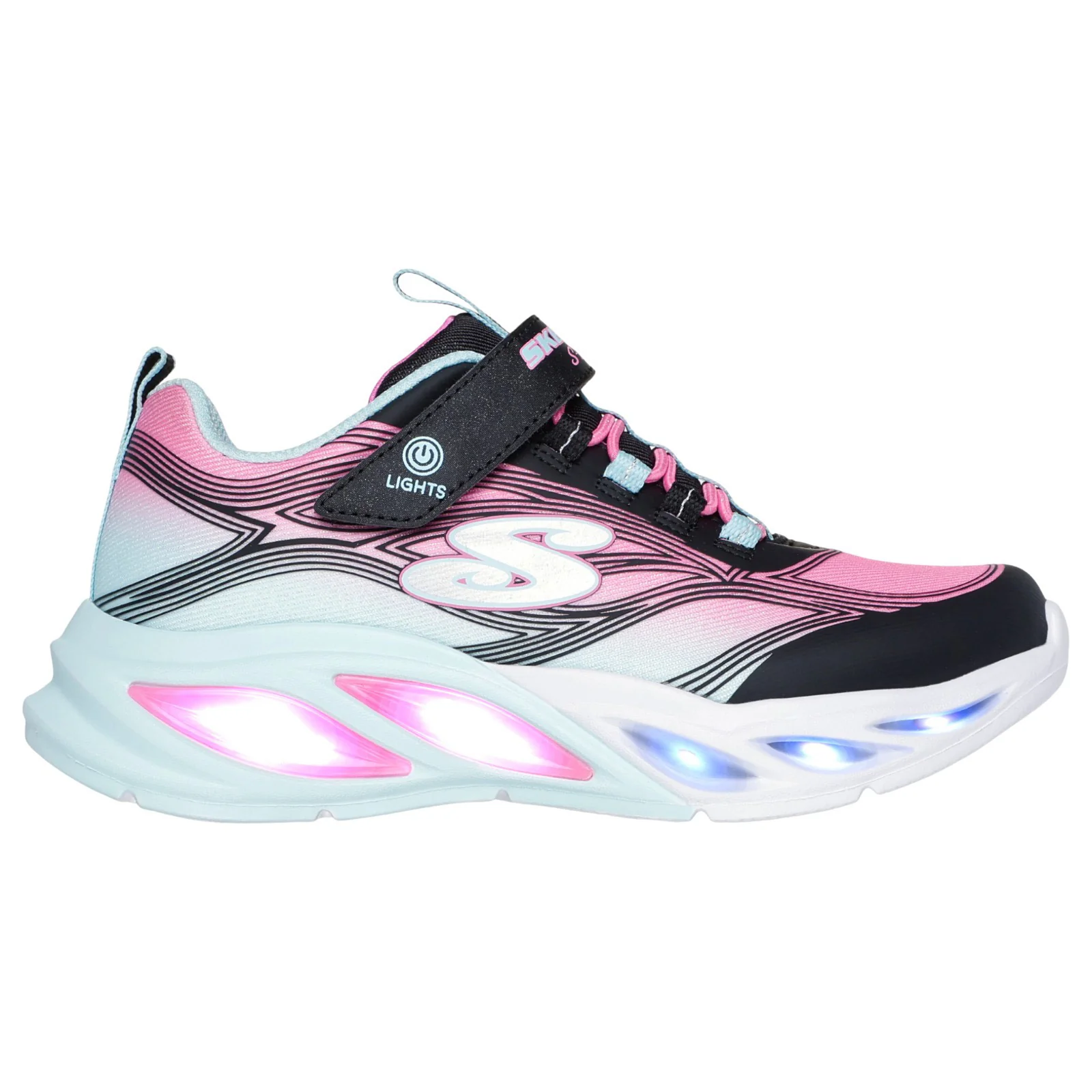 Skechers Cosmic Glow Girls Lighted Bungee &amp; Strap Shoes - Image 6