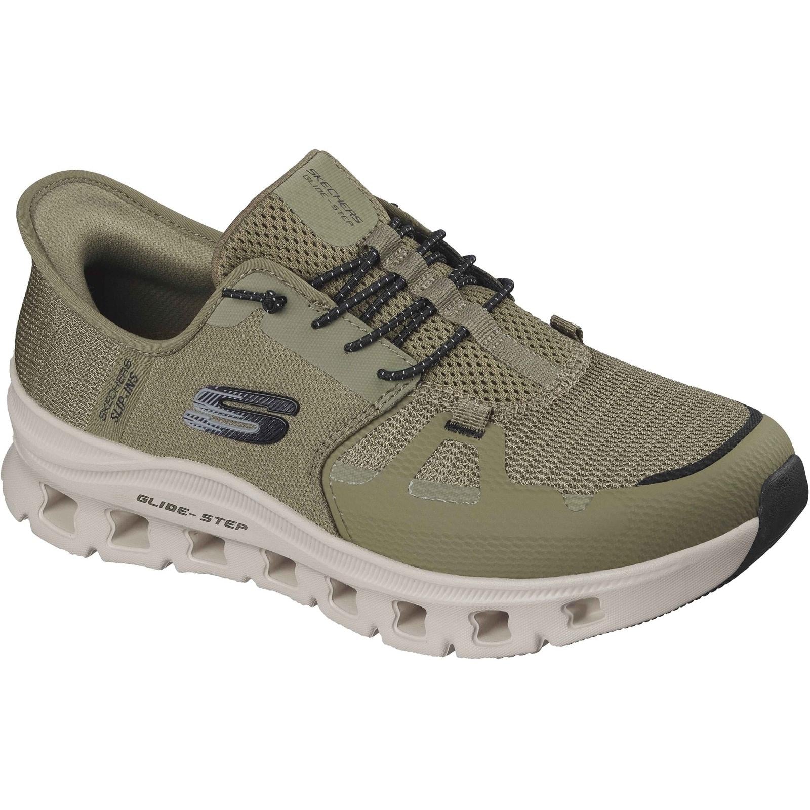 Skechers Mens Glide-Step Pro Shoe Olive/Black - Image 5