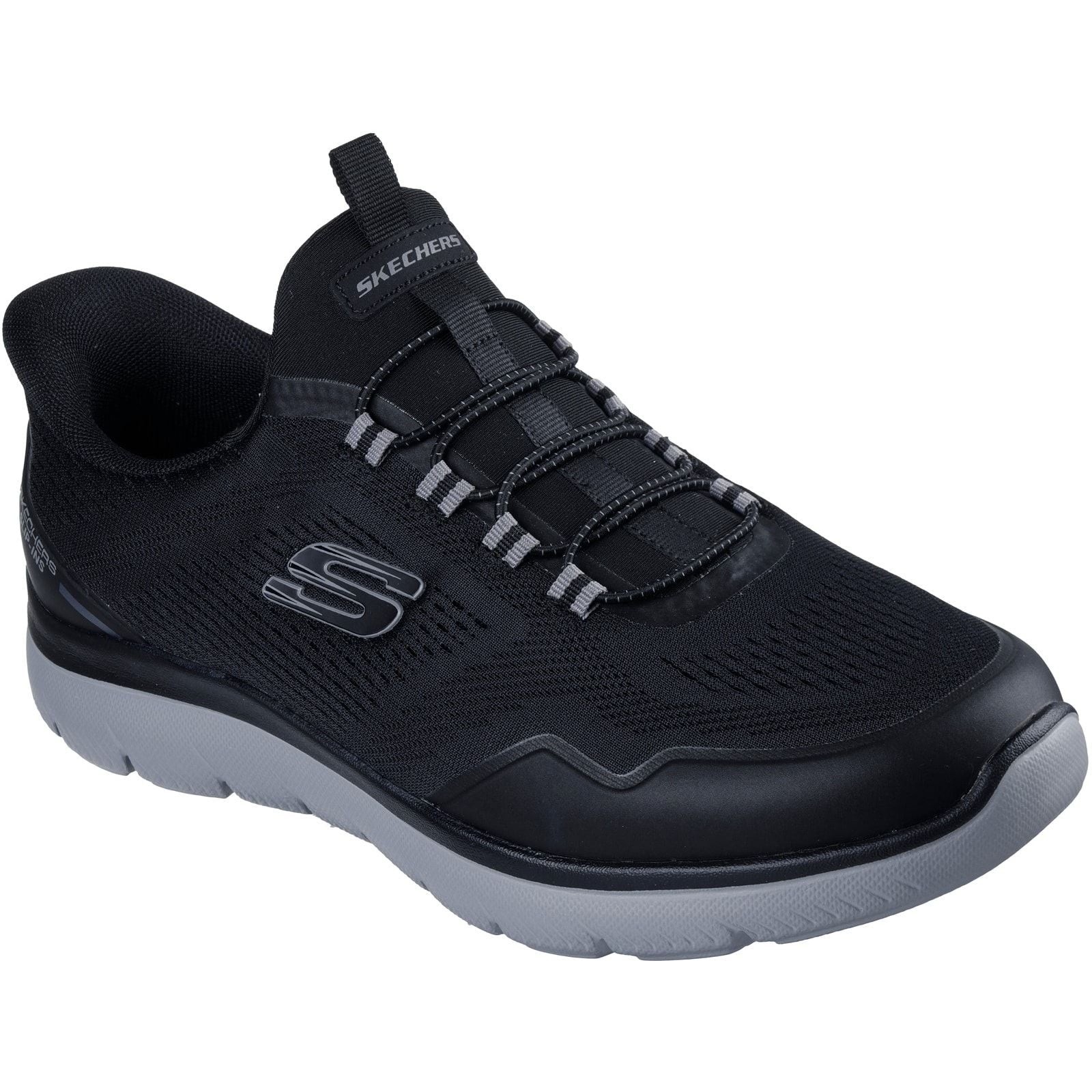 Skechers Mens Summits Top Rate Trainers Black/Charcoal - Image 5