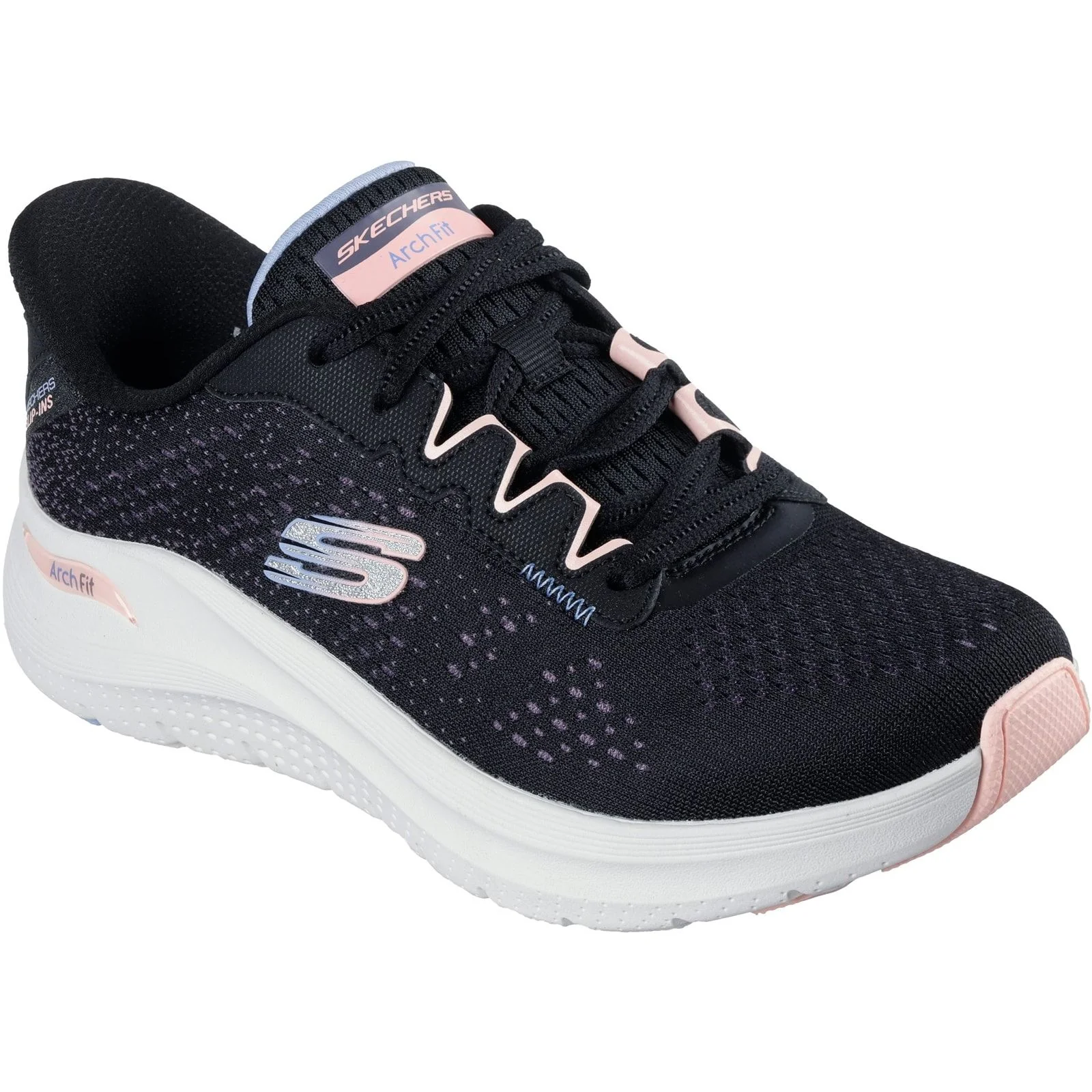 Skechers Womens Arch Fit 2.0 Fresh Pace Trainer Black/Multi - Image 5