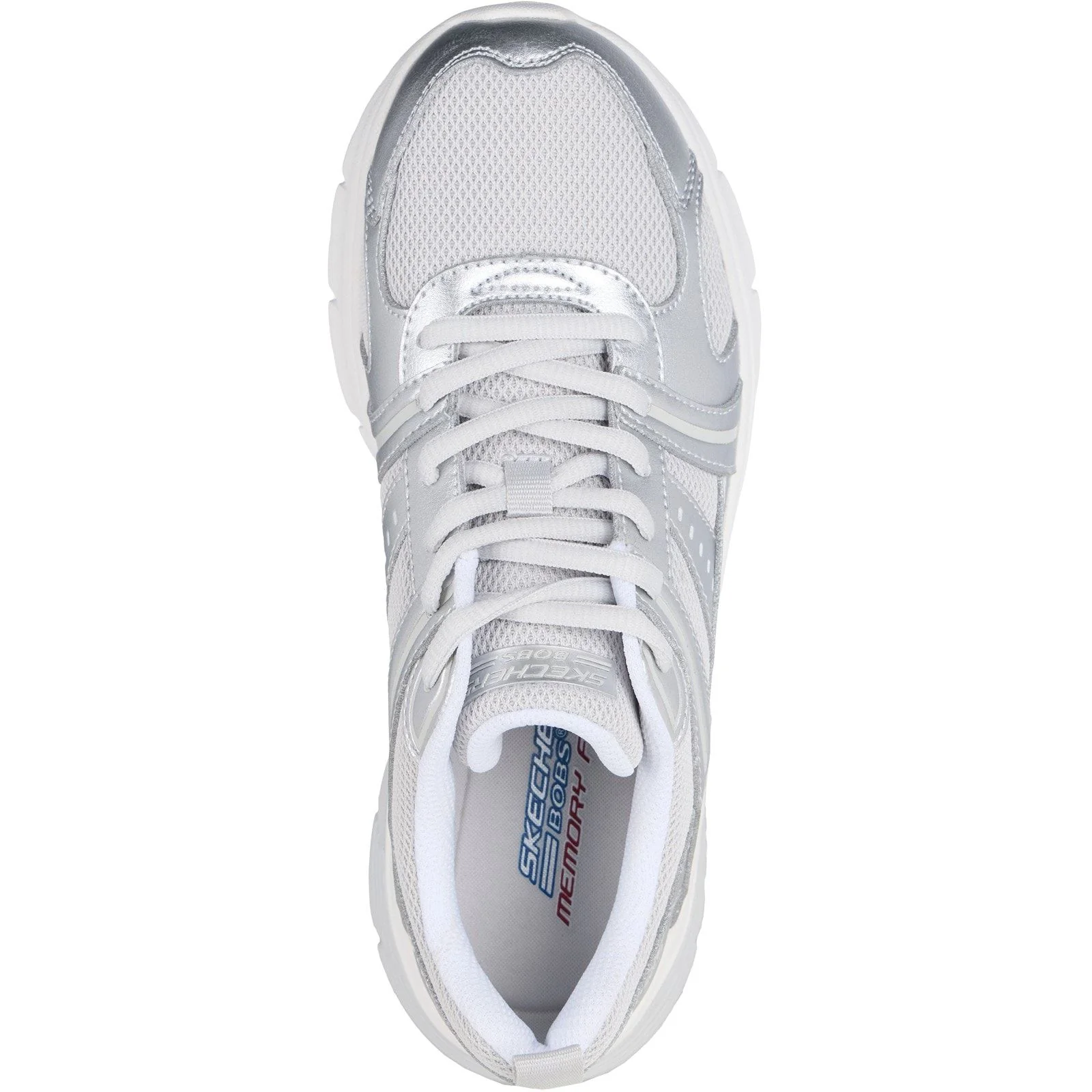 Skechers Womens BOBS Vamos Trainers Silver - Image 3