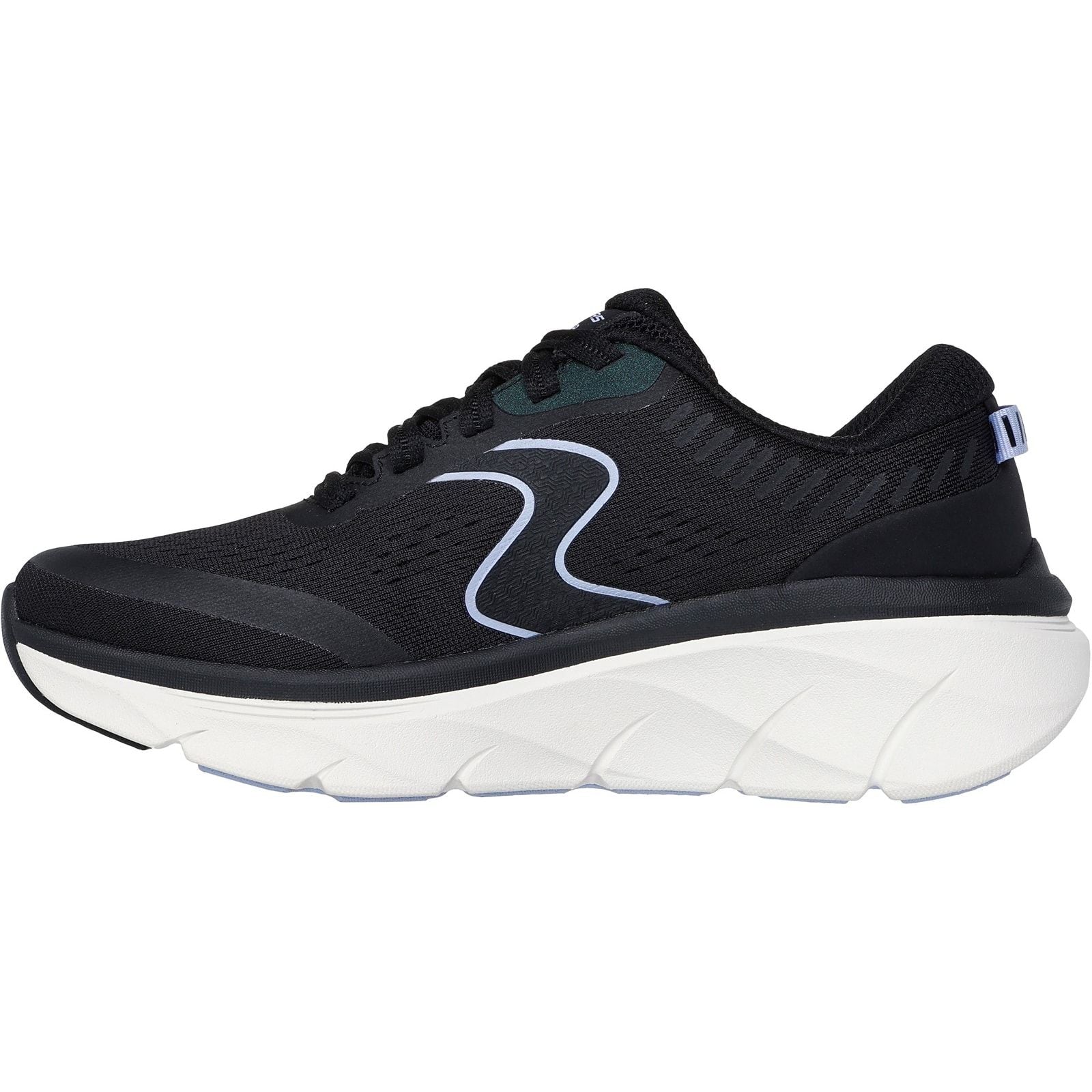 Skechers Womens D'Lux Walker 2.0 Active Pace Trainer Black/Lavender - Image 2