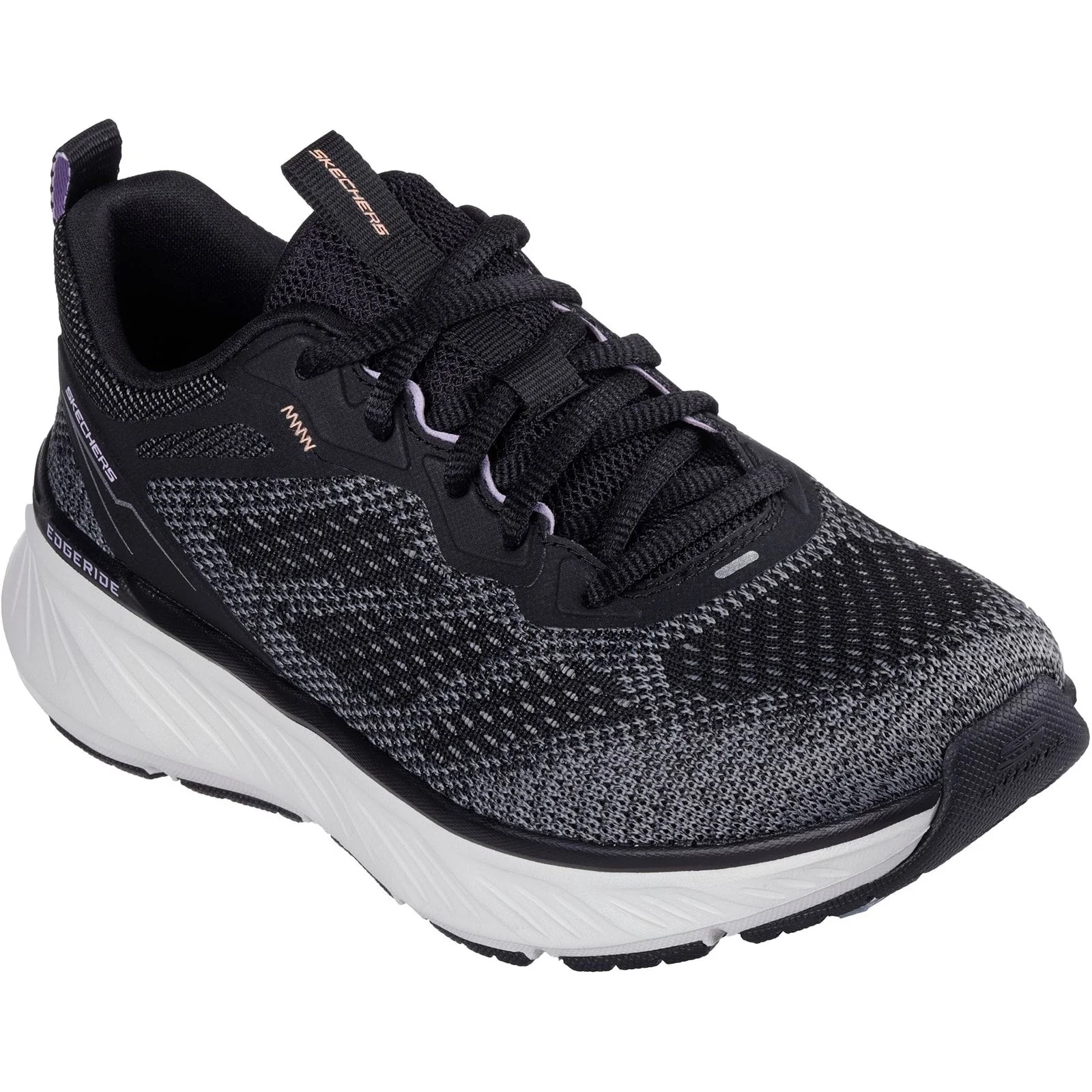 Skechers Womens Edgeride Power Flow Trainers Black/Lavender - Image 5