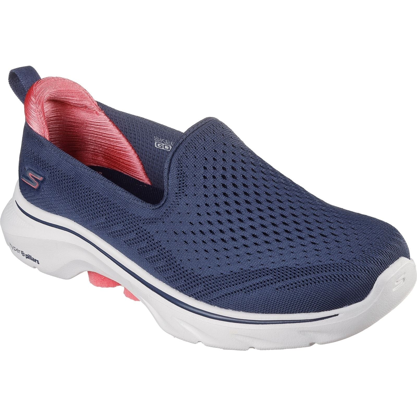 Skechers Womens GO WALK 7 - Vina Shoe Navy/Coral - Image 5