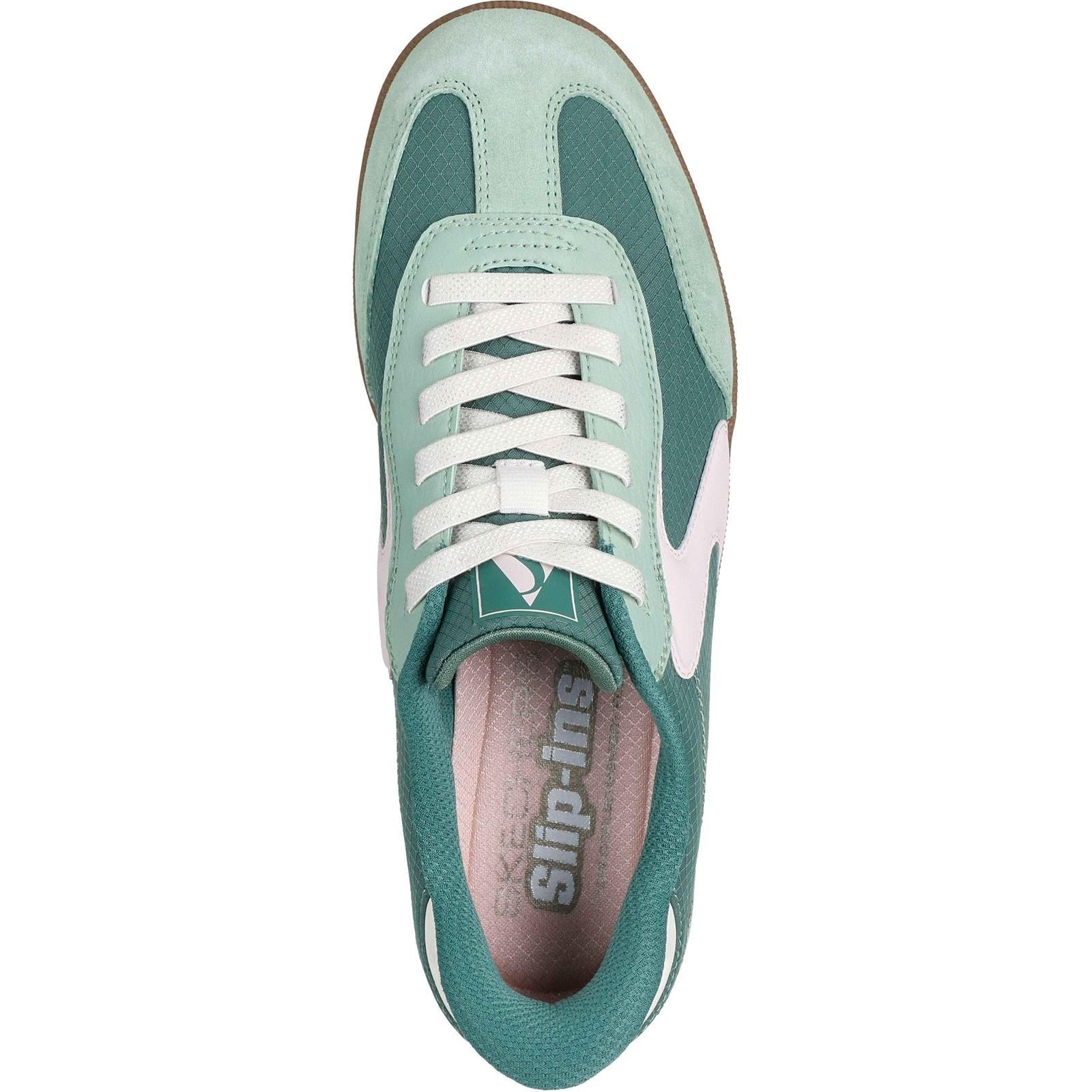 Skechers Womens Hotshot - Everyday Ease Trainers Green/Pink - Image 3