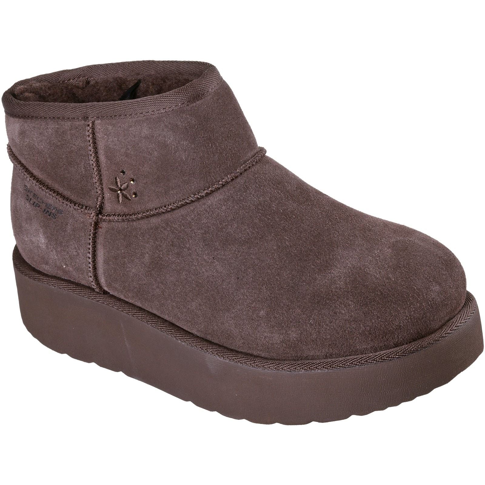 Skechers Womens Keep Cozy Boots Chocolate - Image 5