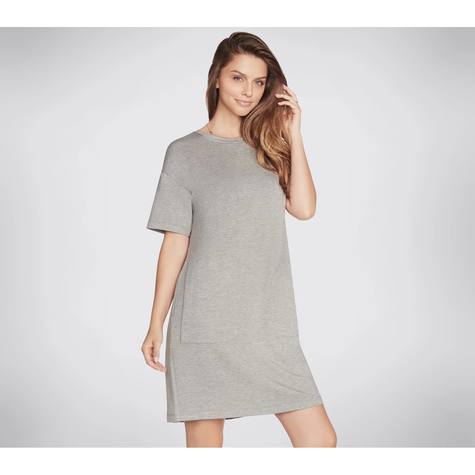 Skechers Womens Skechluxe Mindful Dress Heather Grey - Image 3