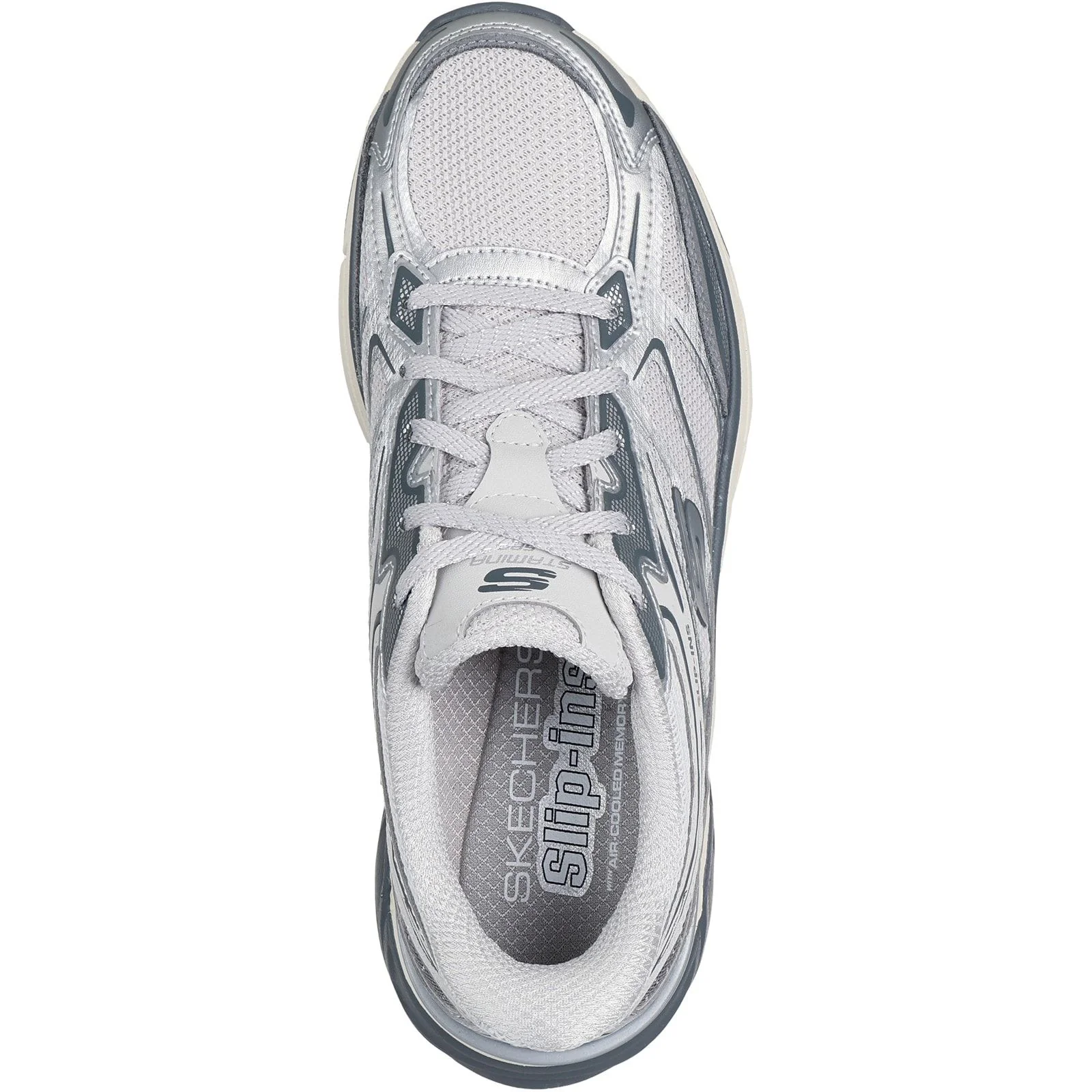 Skechers Womens Stamina Sport Trainer Silver - Image 3