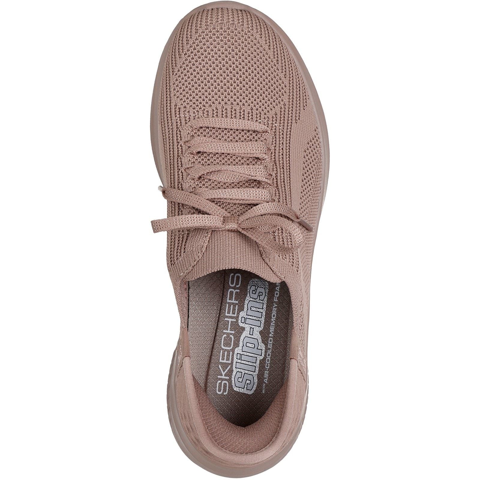 Skechers Womens Ultra Flex 3.0 Pure Color Trainers Dark Taupe - Image 3