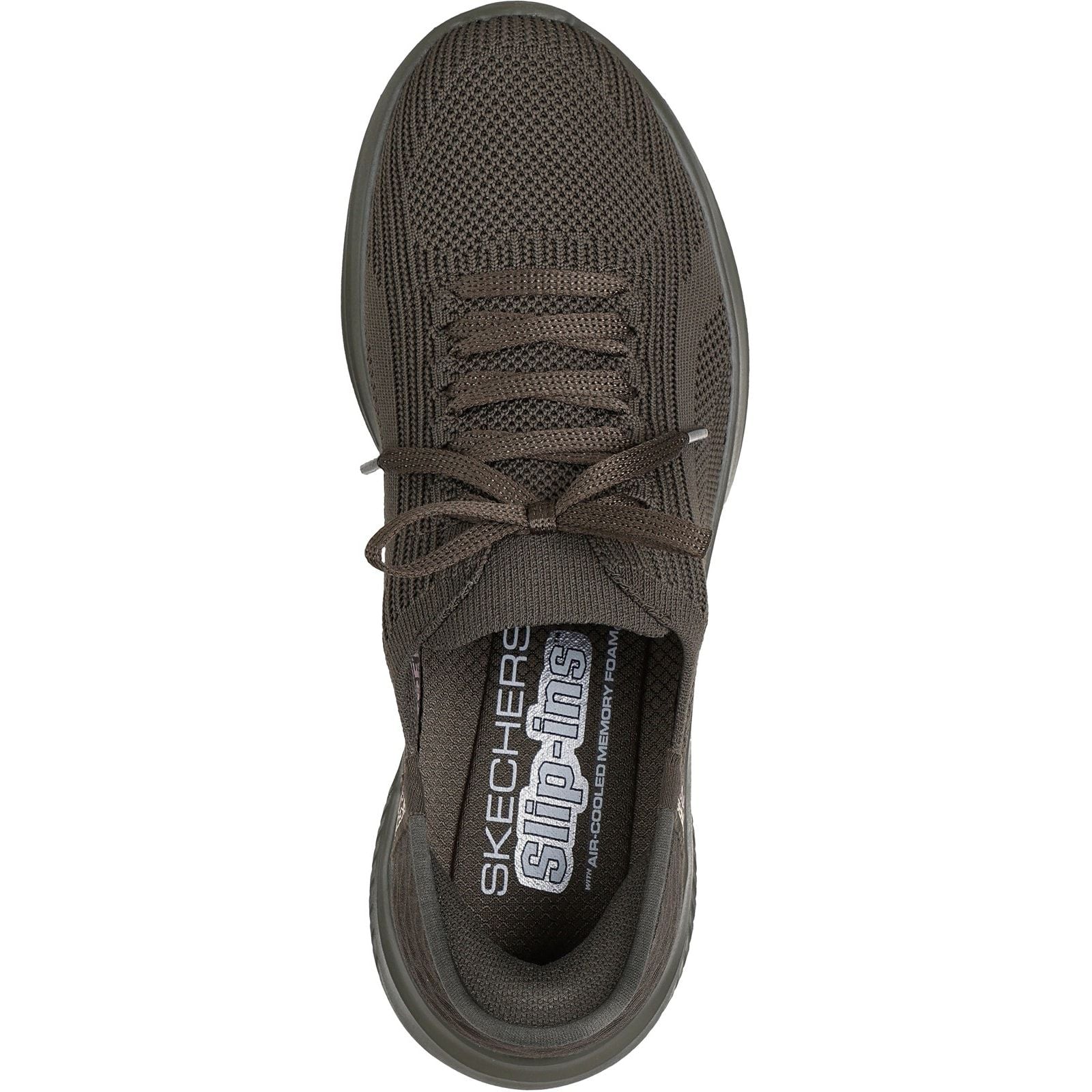 Skechers Womens Ultra Flex 3.0 Pure Color Trainers Olive - Image 3