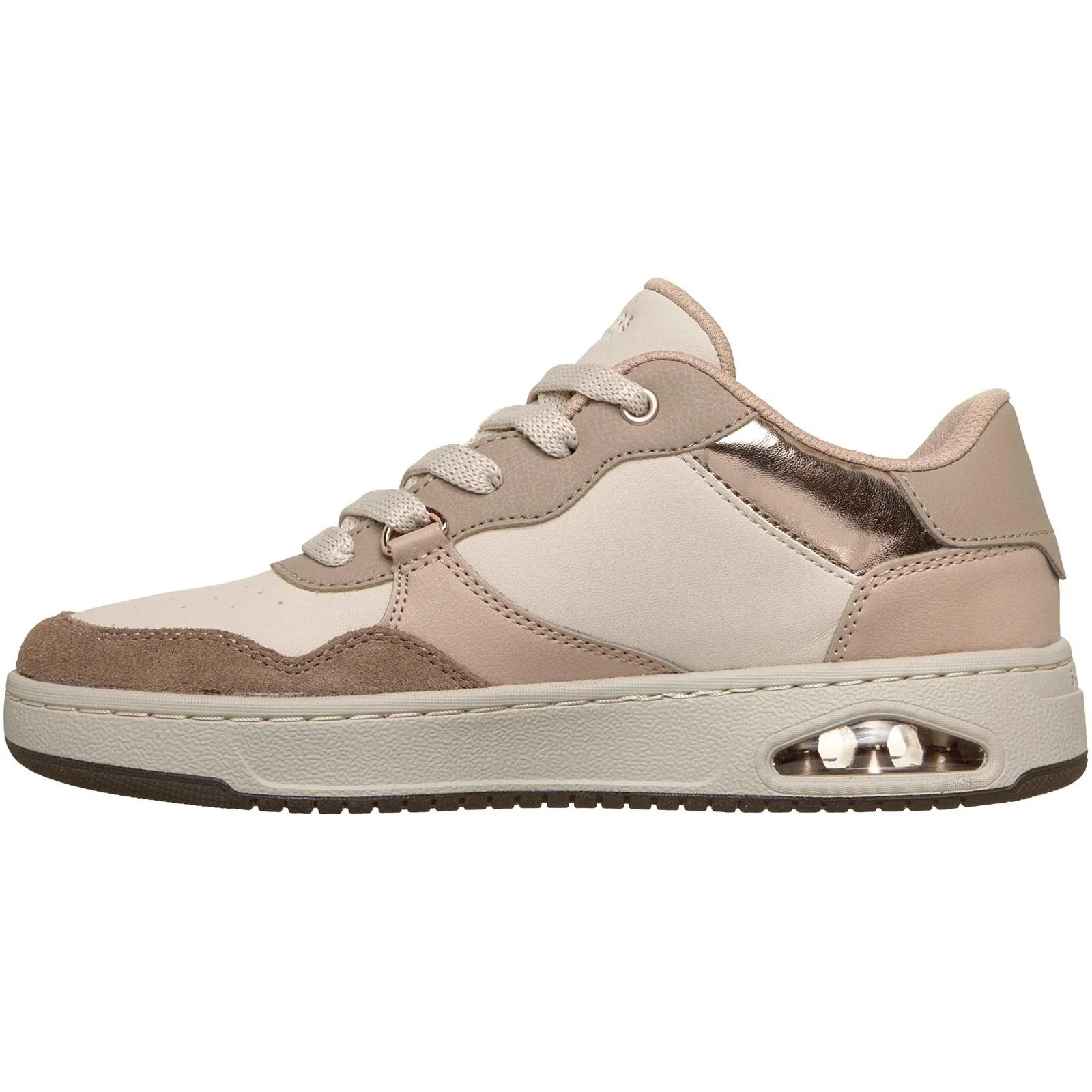 Skechers Womens UNO CTL - Subtle Shimmer Trainers Taupe/Multi - Image 2