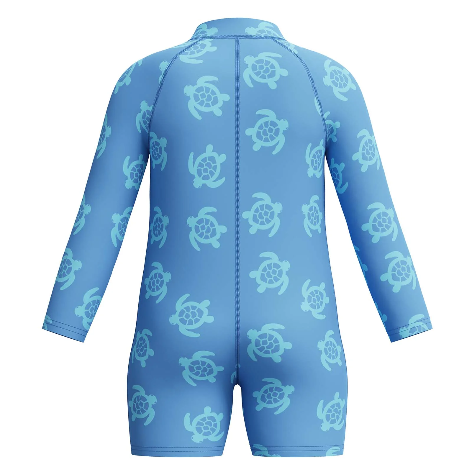 Speedo Kids Printed Long-Sleeve One-Piece Zip Swimsuit - Image 2