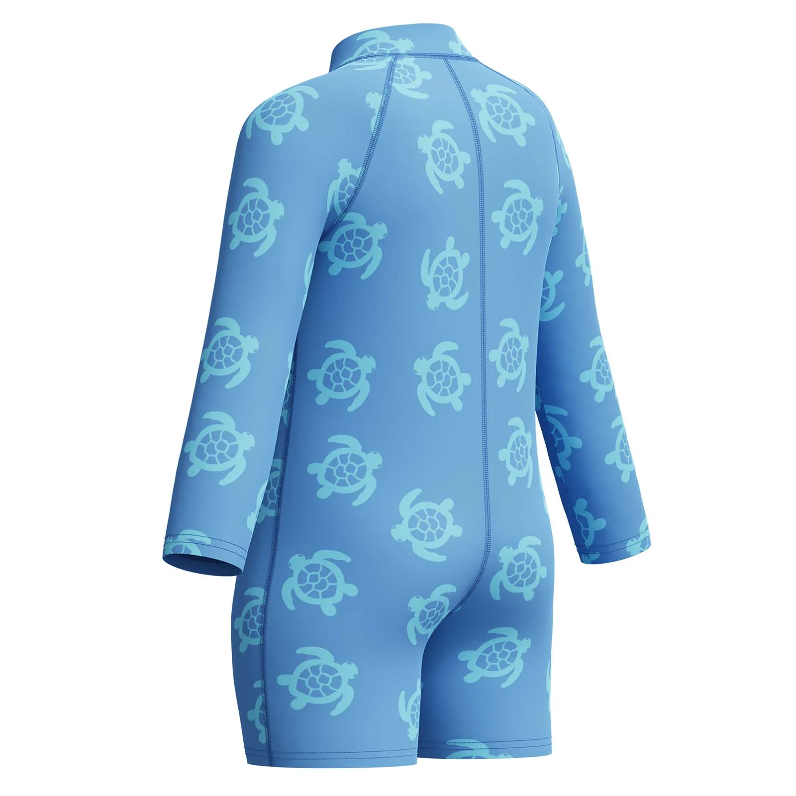 Speedo Kids Printed Long-Sleeve One-Piece Zip Swimsuit - Image 4
