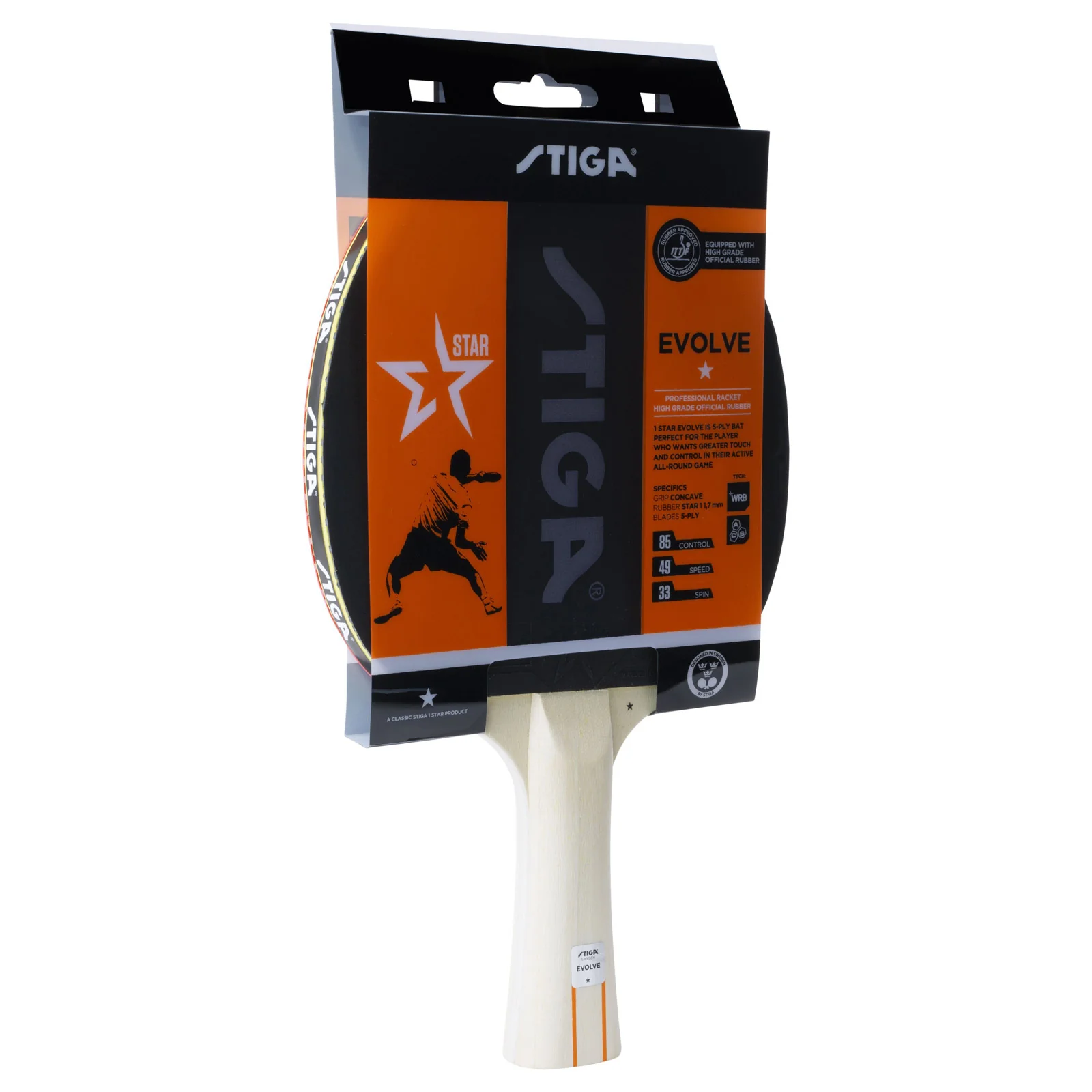 Stiga Evolve 1 Star Table Tennis Bat - Image 3