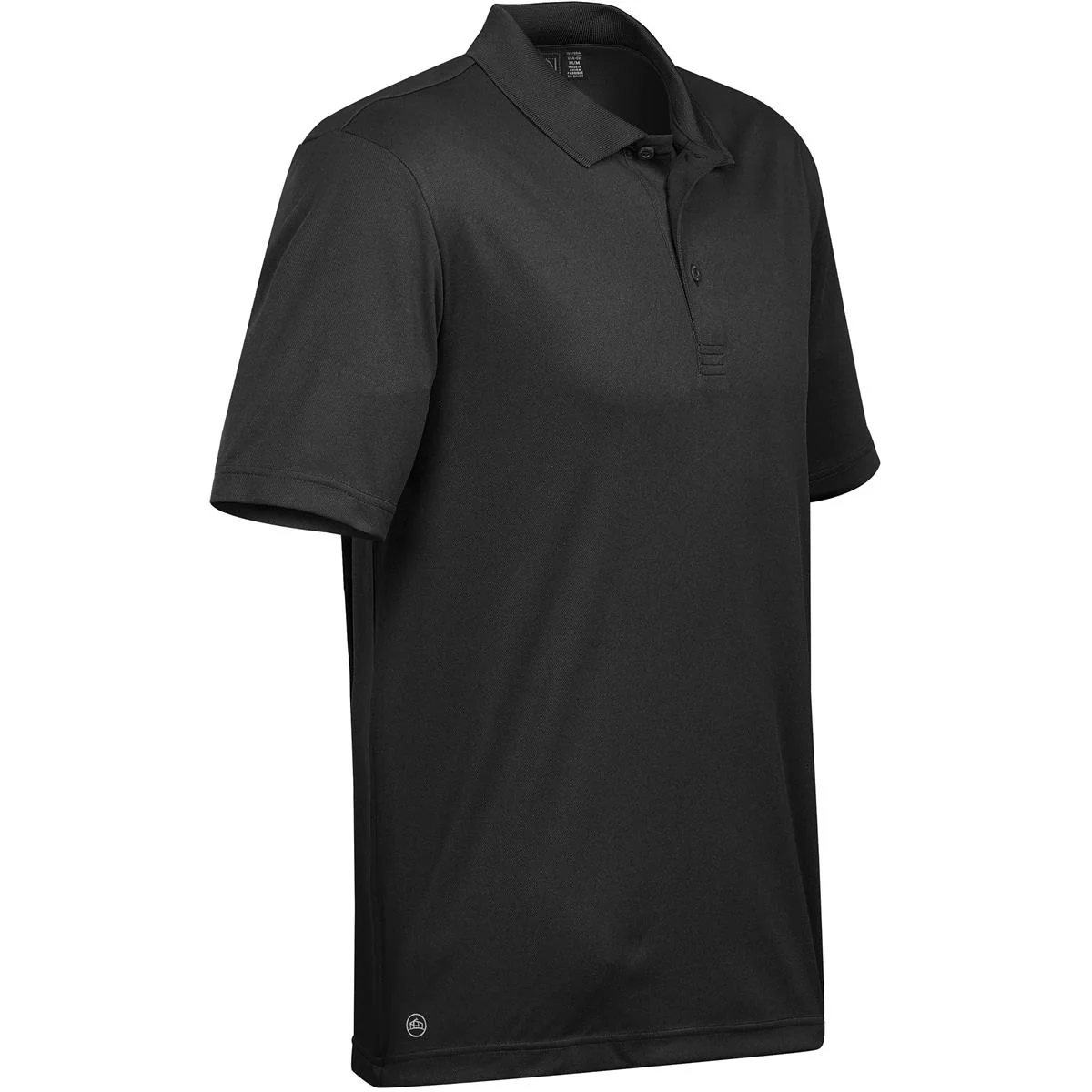 Stormtech Mens Eclipse H2X Dri Piqu Polo Black - Image 3