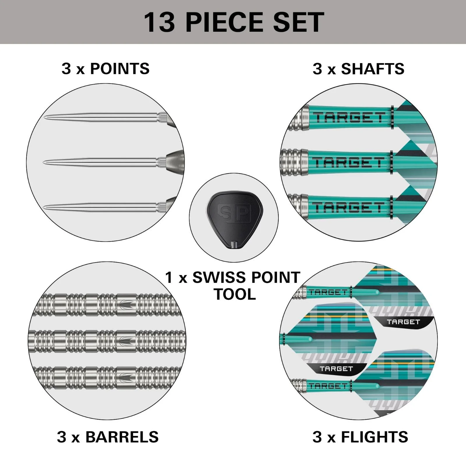 Target Hydro 02 Swiss Point 90% Tungsten 23G Steel Tip Darts - Image 5