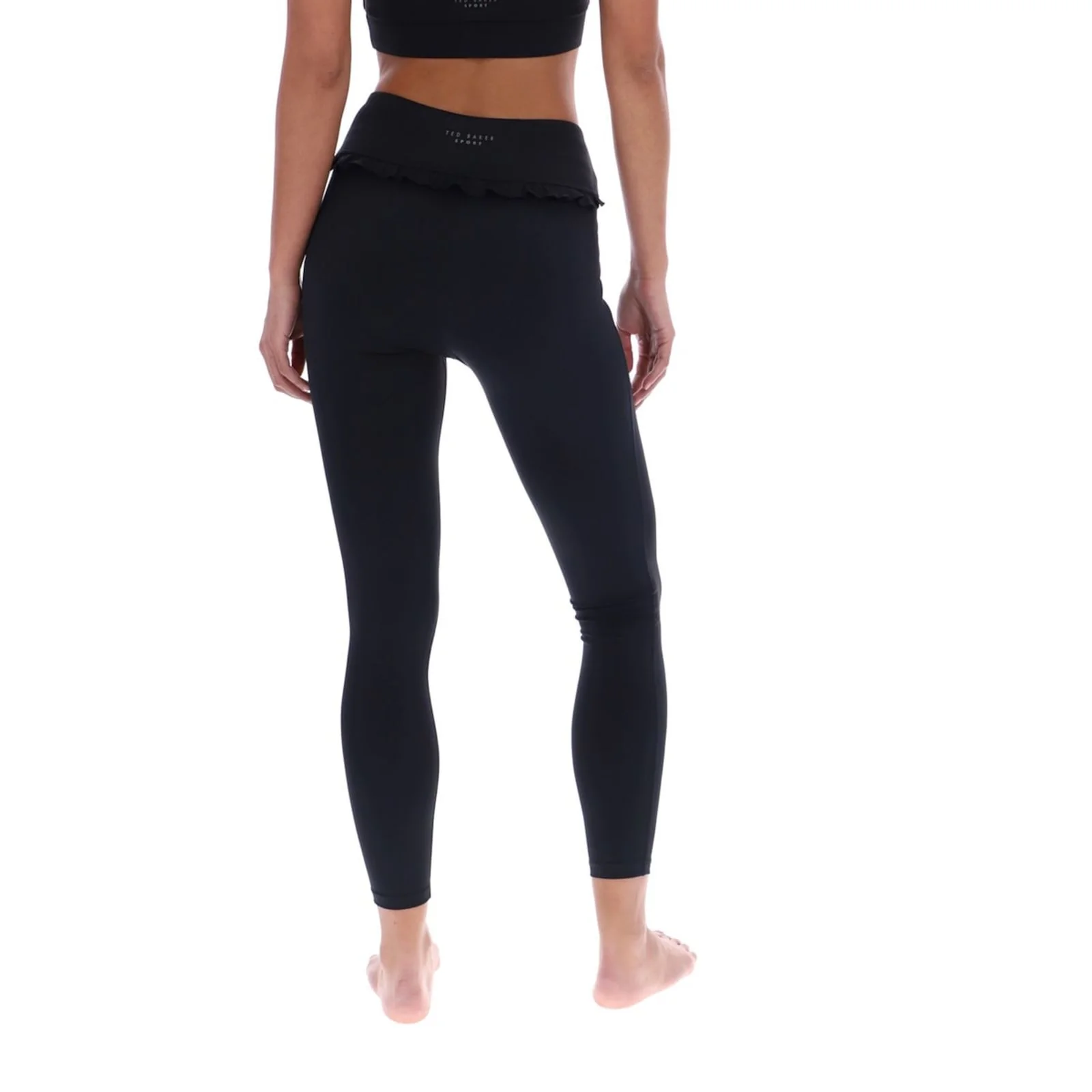 Ted Baker Sport Womens AGNES Comfort Ruffle Yoga Leggings Black - Image 2