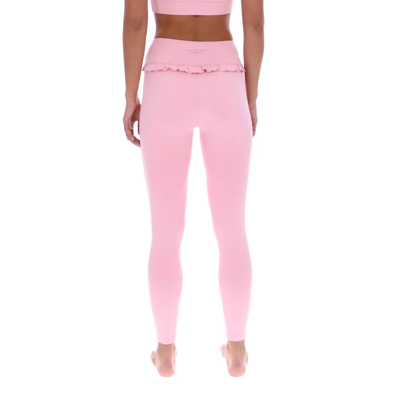 Ted Baker Sport Womens AGNES Comfort Ruffle Yoga Leggings Pale Pink - Image 2