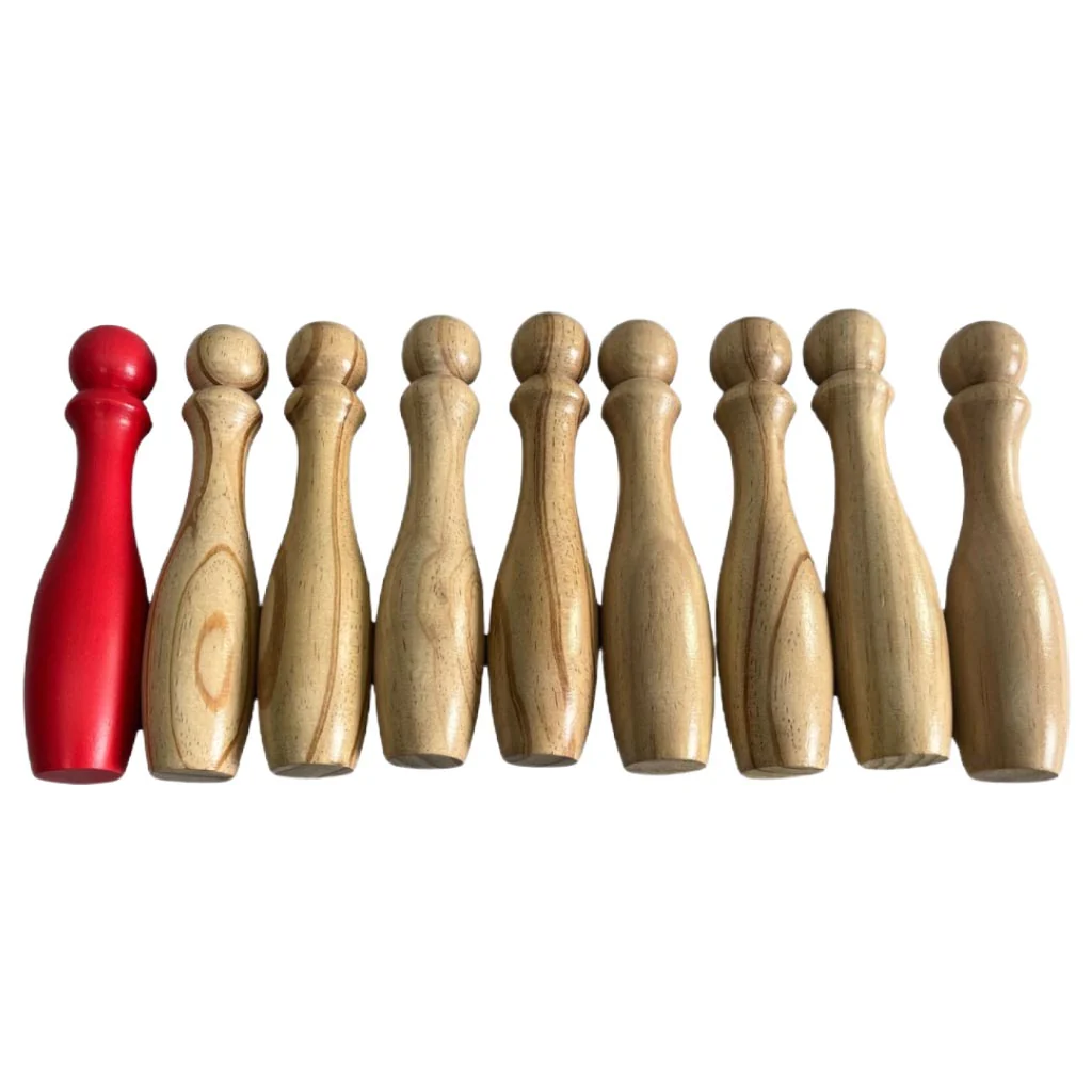 Toyfinity Wooden Bowling Game Set - Image 4