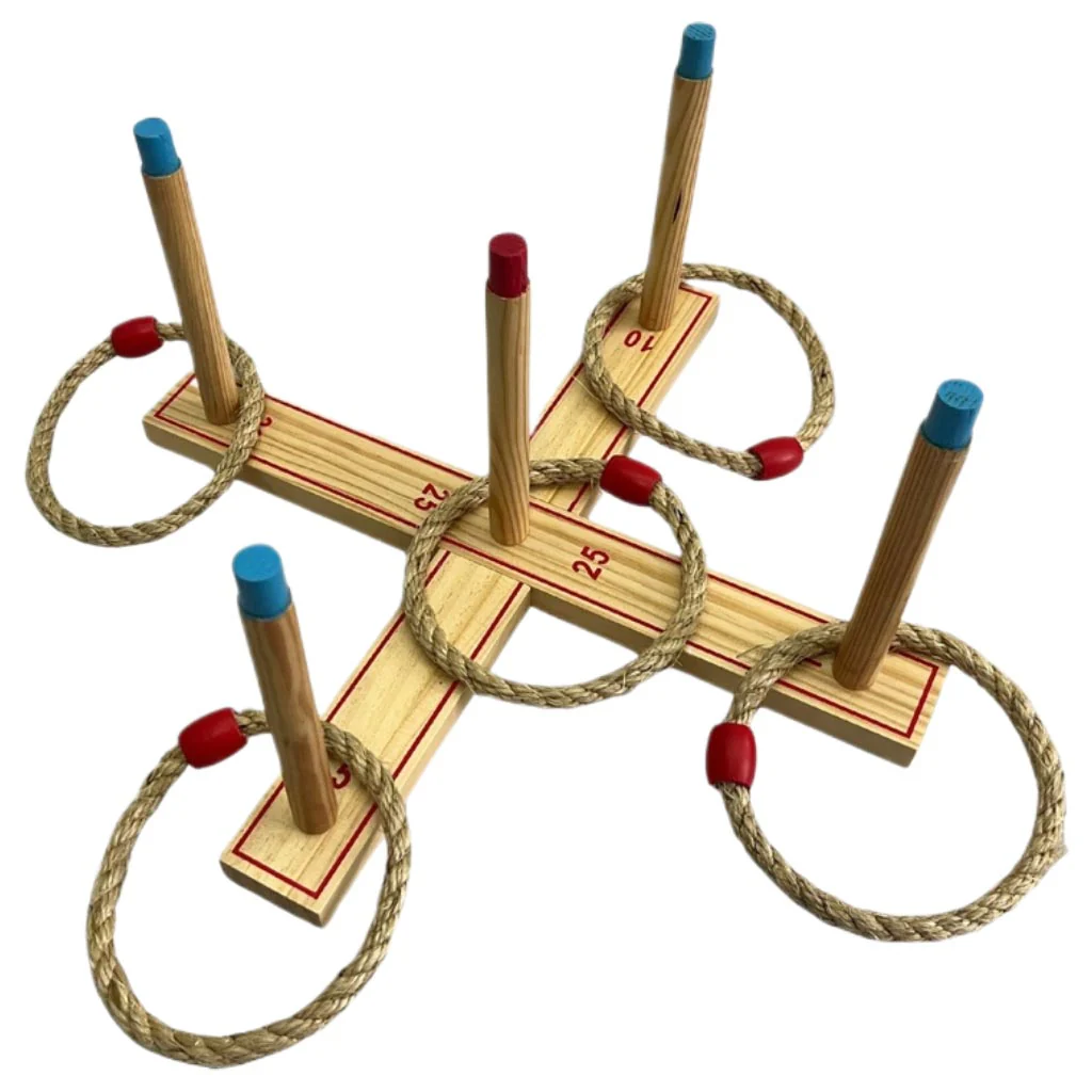 Toyfinity Wooden Ring Toss Game Set - Image 3