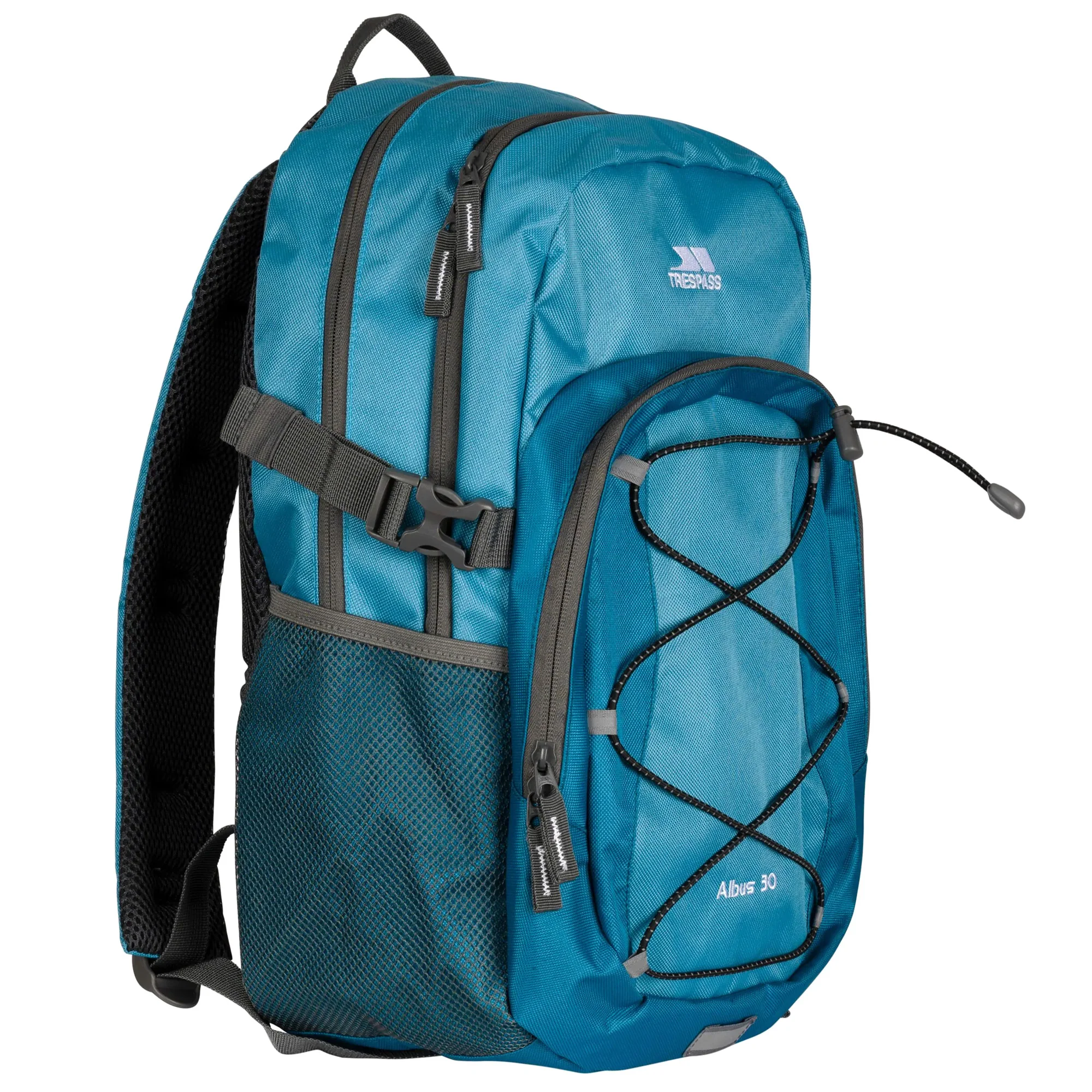 Trespass Albus 30 Litre Casual Rucksack/Backpack Storm Blue/Bondi Blue - Image 3