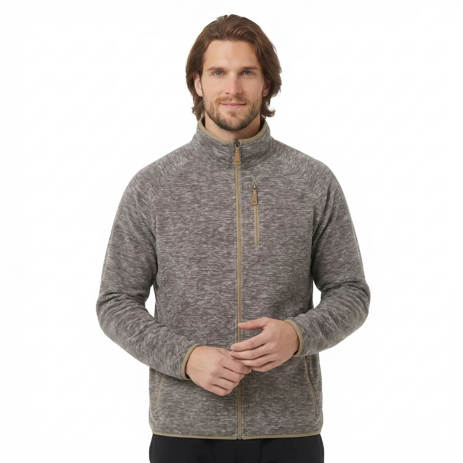 Trespass Mens Cochrane AT300 Fleece Jacket Grey Marl