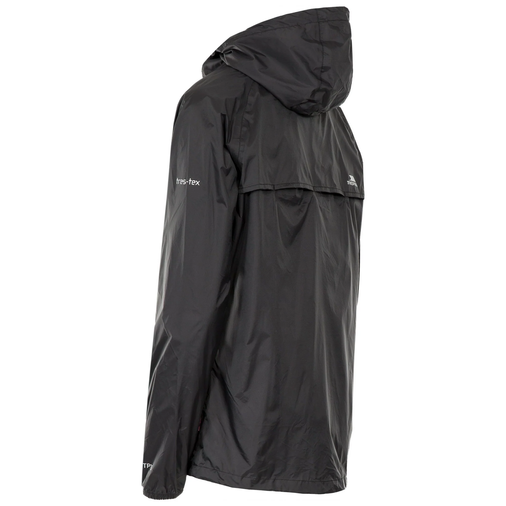 Trespass Womens Qikpac Packaway Waterproof Jacket Black - Image 2
