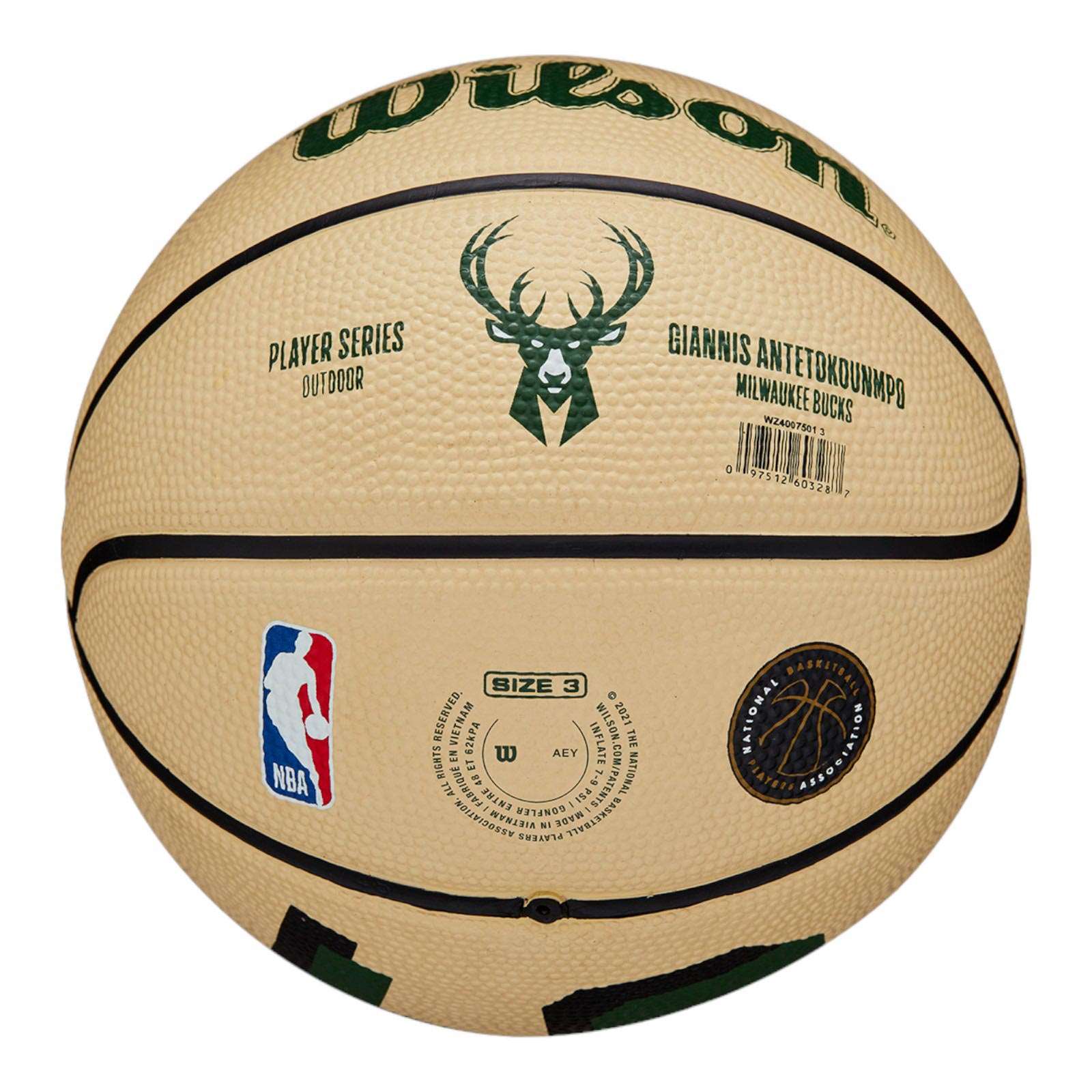 Wilson NBA Size 3 Player Icon Giannis Gre Mini Basketball - Image 4