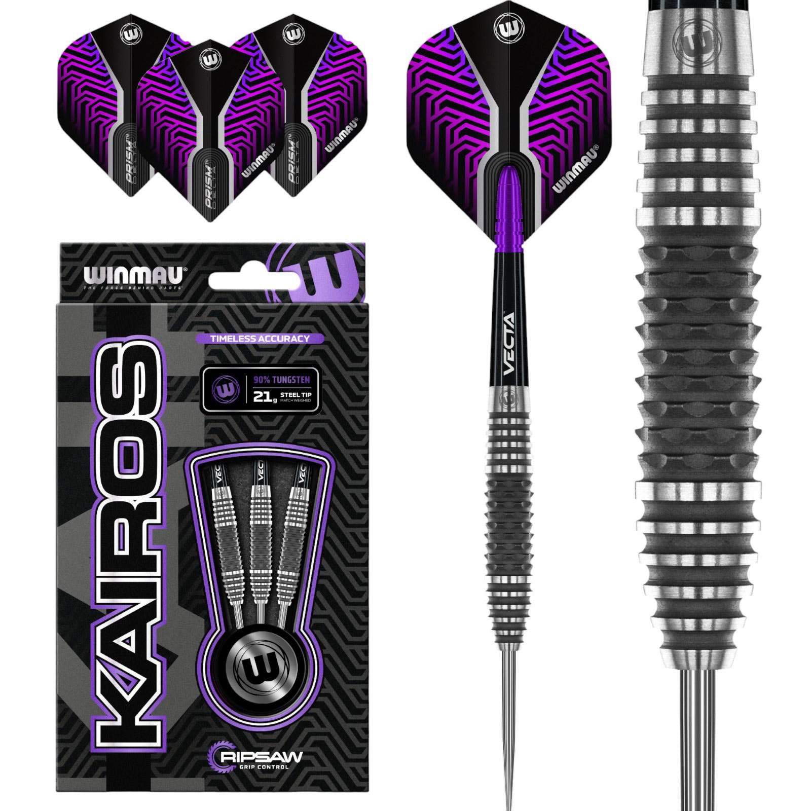 Winmau Kairos 21g 90% Tungsten Steel-Tip Darts